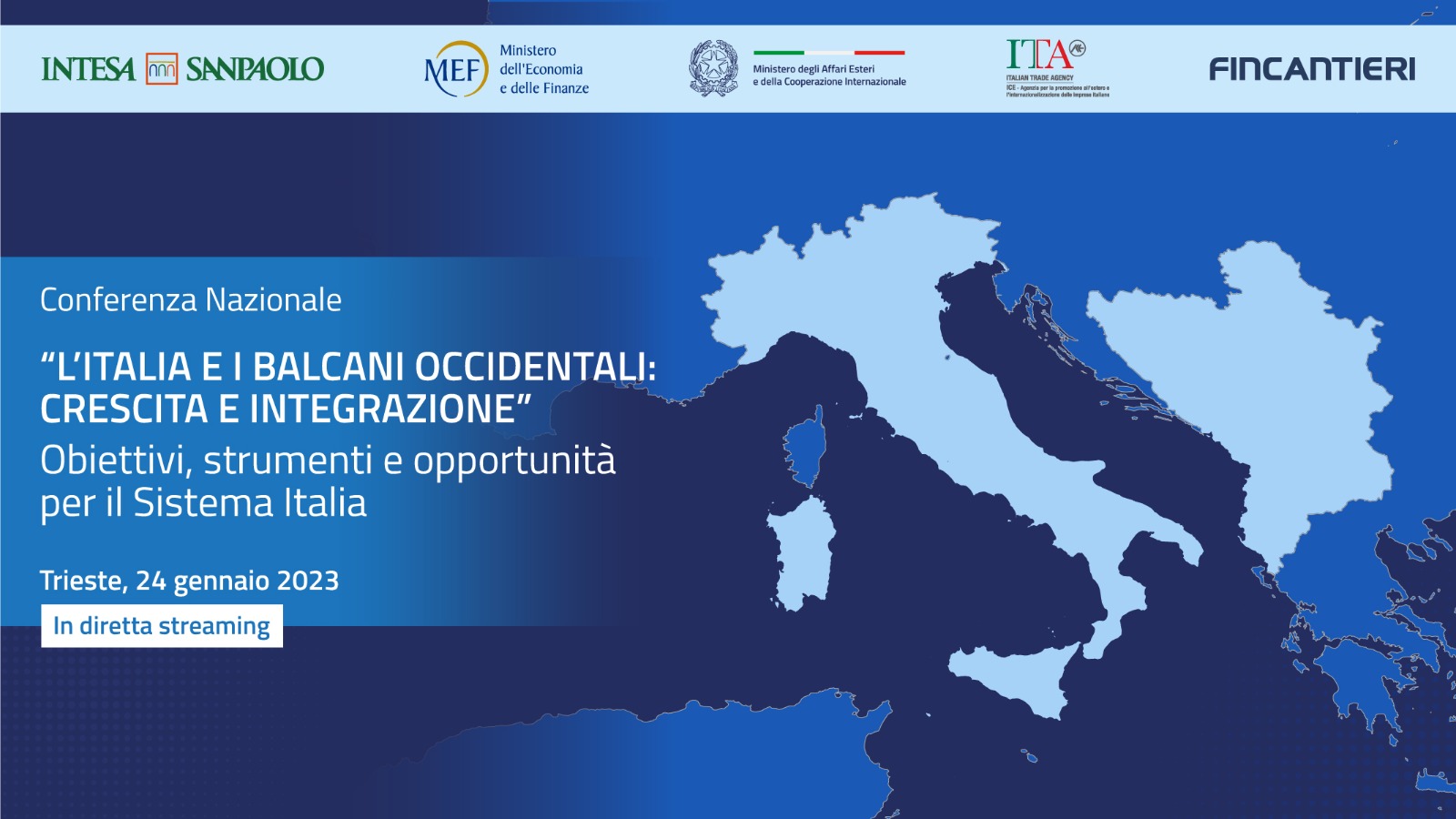 AII SG attending the conference "Italy and the Western Balkans: growth and integration” - Januray 24, Trieste